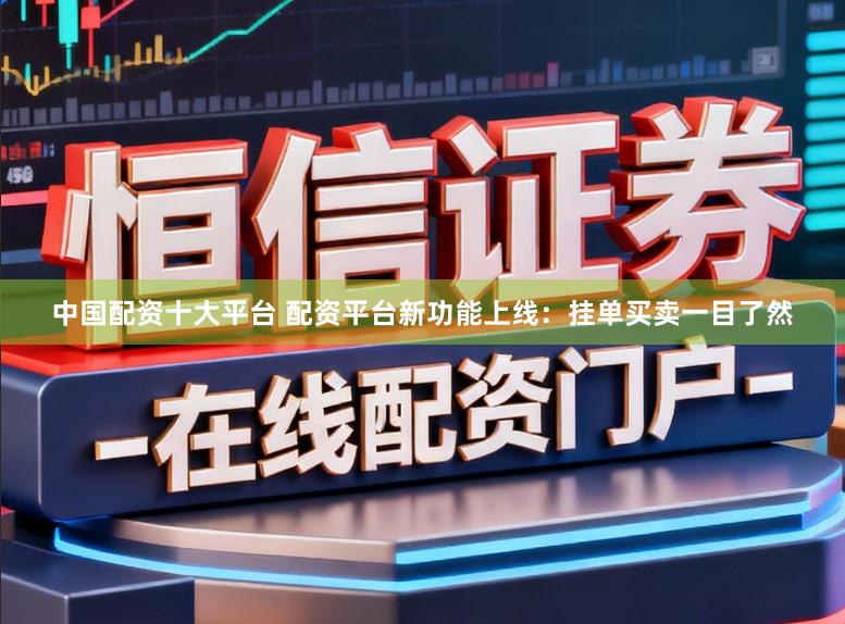 中国配资十大平台 配资平台新功能上线：挂单买卖一目了然