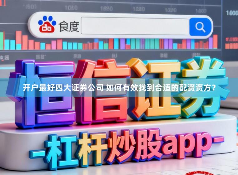开户最好四大证券公司 如何有效找到合适的配资资方?